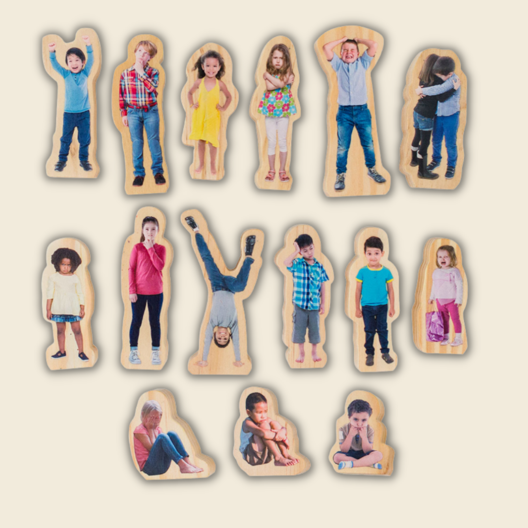'Hoe voel ik me?' houten set