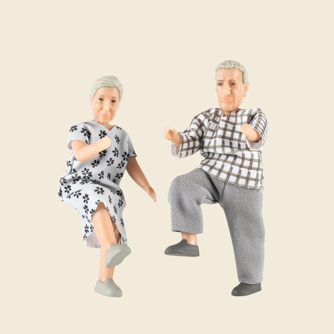 Poppenhuisfiguren opa & oma